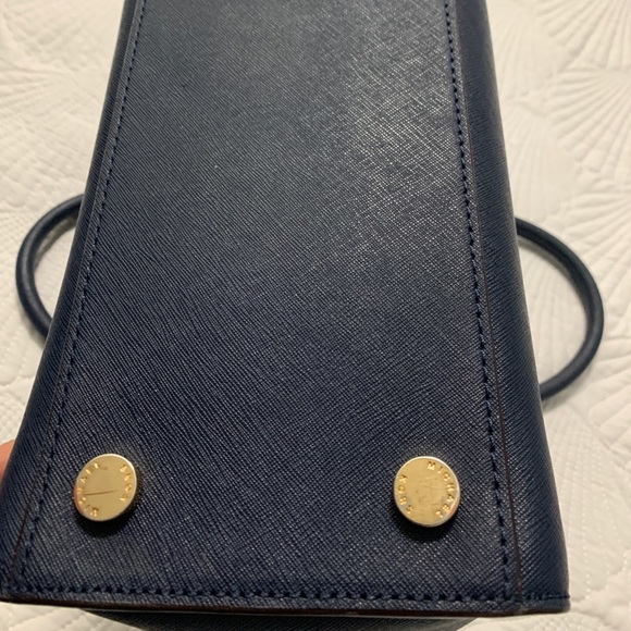 Selma Medium Saffiano Leather Satchel (Navy Blue) - Picture 4 of 10